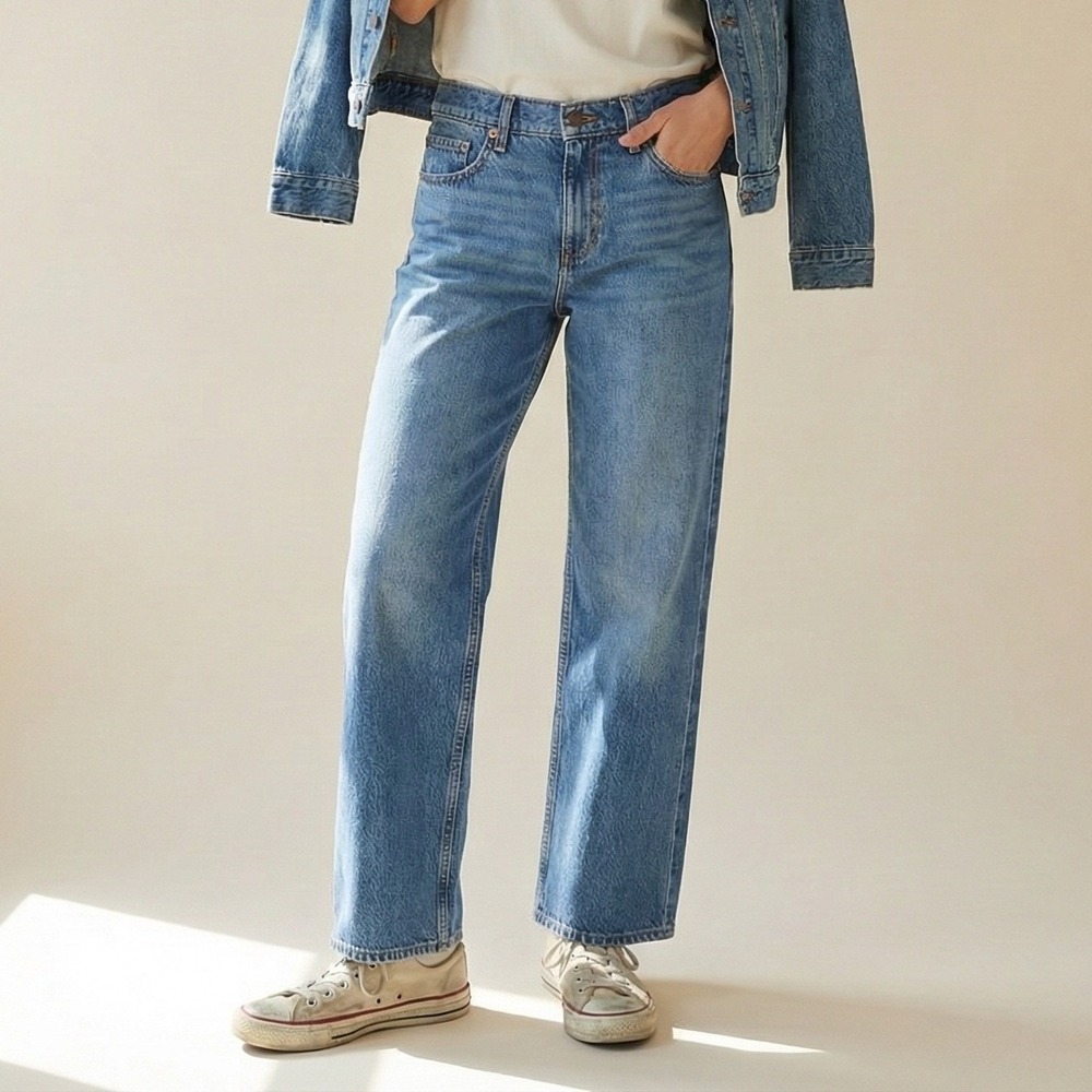 Levi's Low Loose Jeans Womens 26 Denim Baggy Wide Leg Y2K Classic